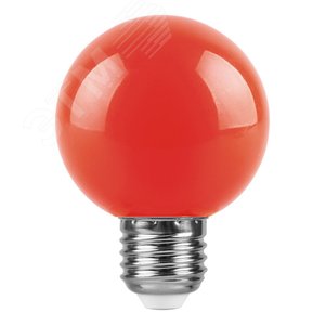 Лампа светодиодная LED 3вт Е27 красный шар G60 2