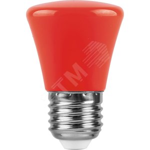 Лампа светодиодная LED 1вт Е27 красный колокольчик (LB-372)