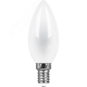 Лампа светодиодная LED 9вт Е14 белый матовая свеча FILAMENT