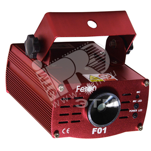 Проектор лазерный 20w с адаптором 12в красный зеленый (F01) - Feron