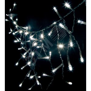 CL17 Гирлянда - бахрома, 410 LED белый, 3,5 м + 3м прозрачный шнур, IP20 | 26747 | FERON - Feron