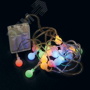 Гирлянда линейная 40LED мульти 4м от батареек (CL556) - фото 2