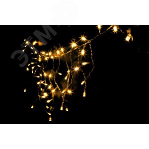 Гирлянда бахрома 70LED теплый белый 1.4м+0.4м (CL14) - фото 2