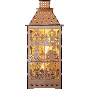 Световая фигура деревянная Башня LED на батарейках (LT091) - Feron