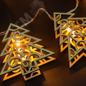 Гирлянда Елочки 10LED CL124 0.9м+0.3м на батарейка (CL124) - фото 2