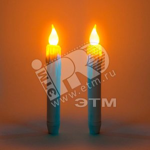Свечи светодиодные LED янтарный (2шт) (FL081) - Feron