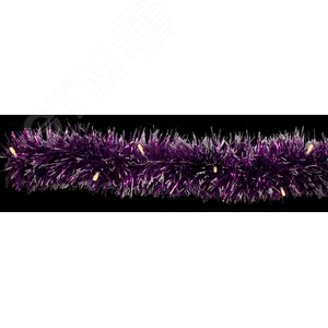 Гирлянда Мишура фиолетовая 20LED 2м (CL80) - фото 2