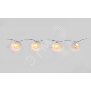 Гирлянда Шары стеклянные серебристые LED 0.7м (CL111) - Feron