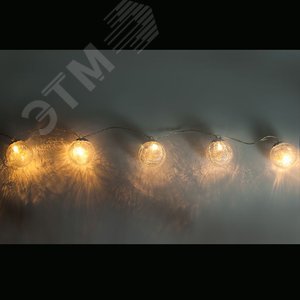 Гирлянда Шары стеклянные серебристые LED 0.7м (CL111) - фото 2