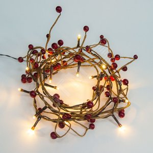 Гирлянда Красные ягоды 20LED 1.7м (CL557) - Feron