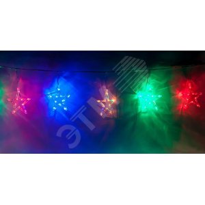Гирлянда 12 разноцветных звезд 120LED (мультиколор) (CL107) - Feron