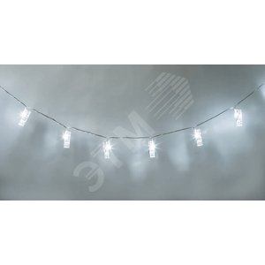 Гирлянда Прищепки 10LED белый (CL633) - Feron