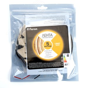 Лента светодиодная 14.4Вт/м 12В 3000К IP65 60LED/м LS607 3