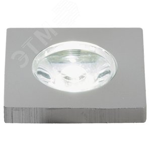 Светильник светодиодный ДВО-1w 6400K 43Лм квадратный серебро (G774) 4