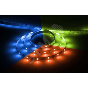 Лента светодиодная LEDх30/м 5м 7.2w/m 12в красный/зеленый/синий (LS606 RGB) - Feron