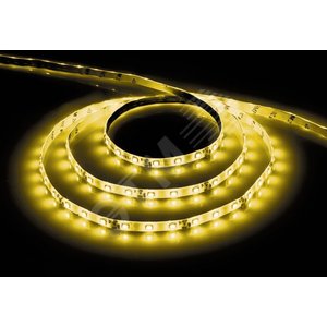 Лента светодиодная LEDх60/м 1м 4.8w/m 12в IP65 желтый (LS604 желтый) - Feron
