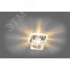 Светильник ИВО-35w 230в G9 со светодиодной подсветкой 2.5w 4000К прозрачное с прозрачным стеклом (JD55 прозр/прозр.LED) - фото 2