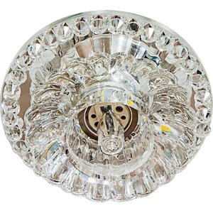 Светильник ИВО-35w 230в G9 со светодиодной подсветкой 2.5w 4000К прозрачное с прозрачным стеклом (JD125 прозр/прозр.LED) - Feron