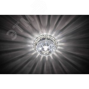 Светильник ИВО-35w 230в G9 со светодиодной подсветкой 2.5w 4000К прозрачное с прозрачным стеклом (JD125 прозр/прозр.LED) - фото 2