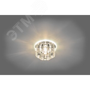 Светильник ИВО-35w 220в G9 со светодиодной подсветкой 2.5w 4000К прозрачное с прозрачным стеклом (JD159 прозр/прозр.LED) - фото 2