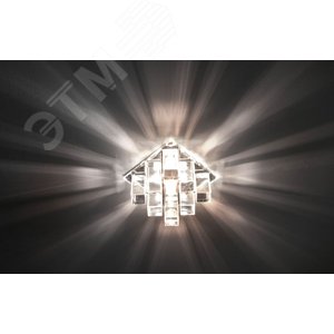 Светильник ИВО-35w 230в G9 со светодиодной подсветкой 2.5w 4000K прозрачное с прозрачным стеклом (JD120 прозр/прозр.LED) - фото 3