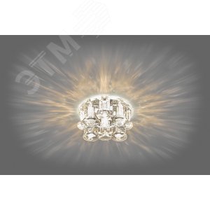 Светильник ИВО-35w 220в G9 со светодиодной подсветкой 2.5w RGB прозрачное с прозрачным стеклом (1527 прозр/прозр.LED) - фото 2