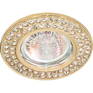 Светильник ИВО-50w 12в G5.3 золото/прозрачный (DL101-C зол/прозр.) - Feron