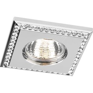 Светильник ИВО-50w 12в G5.3 квадратный хром/прозрачный (DL102-C хр/прозр.) - Feron