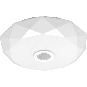 Светильник светодиодный ДБО-24w RGB 1680Лм круглый IP20 белый со звуковой колонкой (AL569) - Feron