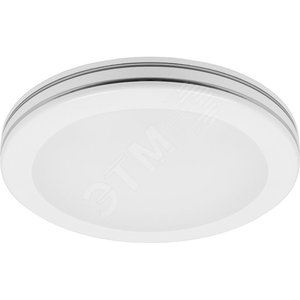 Светильник светодиодный ДБО-12w 4000К 720Лм IP20 круглый белый с хромированными кольцами (AL579)