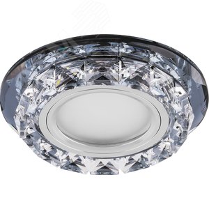 Светильник ИВО-50w G5.3 со светодиодной подсветкой4000К прозрачное с прозрачным стеклом (CD878) - Feron
