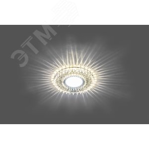 Светильник ИВО-50w G5.3 со светодиодной подсветкой 4000К хром с прозрачным стеклом 2