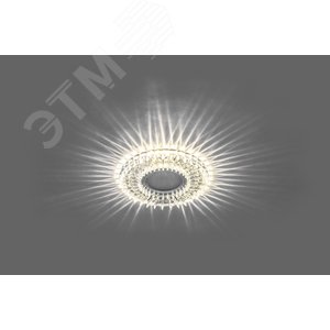 Светильник ИВО-50w G5.3 со светодиодной подсветкой 4000К хром с прозрачным стеклом 3