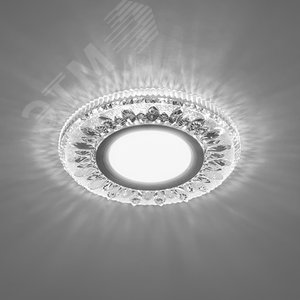 Светильник ИВО-50w G5.3 со светодиодной подсветкой 4000К хром со стеклом 2