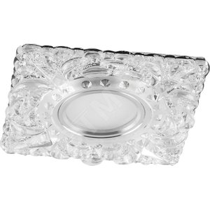 Светильник точечный потолочный встраиваемый CD920 15LED*2835 SMD 4000K, MR16 50W G5.3, прозрачный, хром | 28895 | FERON