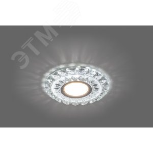 Светильник ИВО-50w G5.3 со светодиодной подсветкой 4000К прозрачный хром 2