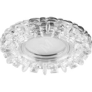 Светильник точечный потолочный встраиваемый CD927 15LED*2835 SMD 4000K, MR16 50W G5.3, прозрачный, хром | 28902 | FERON