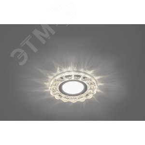 Светильник ИВО-50w G5.3 со светодиодной подсветкой 4000К хром с прозрачным стеклом (CD912) 2