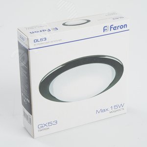 Светильник ДВО-15w GX53 без лампы черный хром 7