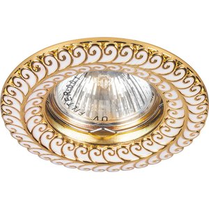 Светильник точечный потолочный DL6034 MR16 50W G5.3 белый, золото | 28953 | FERON