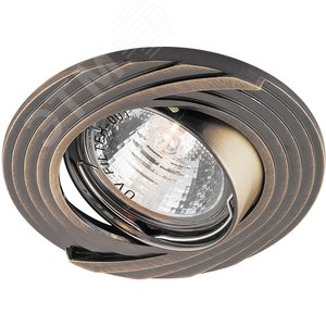 Светильник точечный потолочный DL6227 MR16 50W G5.3 античное золото поворотный | 28963 | FERON