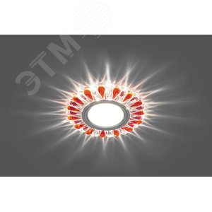 Светильник ИВО-50w G5.3 со светодиодной подсветкой 4000К прозрачный-красный хром (CD902) - фото 2