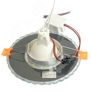 Светильник ИВО-50w G5.3 со светодиодной подсветкой 4000К прозрачный хром 4