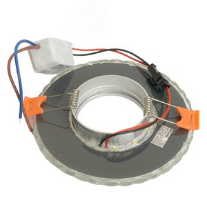 Светильник ИВО-50w G5.3 со светодиодной подсветкой 4000К прозрачный хром 4