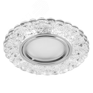 Светильник встраиваемый с белой LED подсветкой CD939 потолочный MR16 G5.3 прозрачный | 29472 | Feron