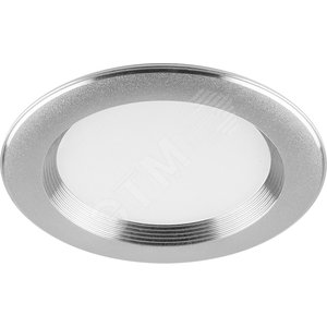 Светильник светодиодный ДВО-7w 4000K 560Лм серебро (AL615)