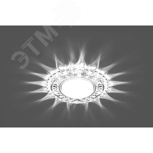 Светильник ДВО-15w GX53 без лампы со светодиодной подсветкой 4000К прозрачный хром 2