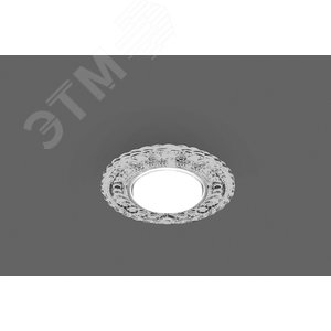 Светильник ДВО-15w GX53 без лампы со светодиодной подсветкой 4000К прозрачный хром 3