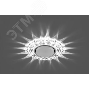 Светильник ДВО-15w GX53 без лампы со светодиодной подсветкой 4000К прозрачный хром 4