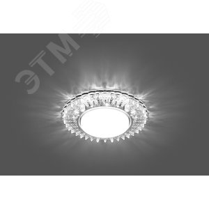 Светильник ДВО-15w GX53 без лампы со светодиодной подсветкой 4000К прозрачный хром 2